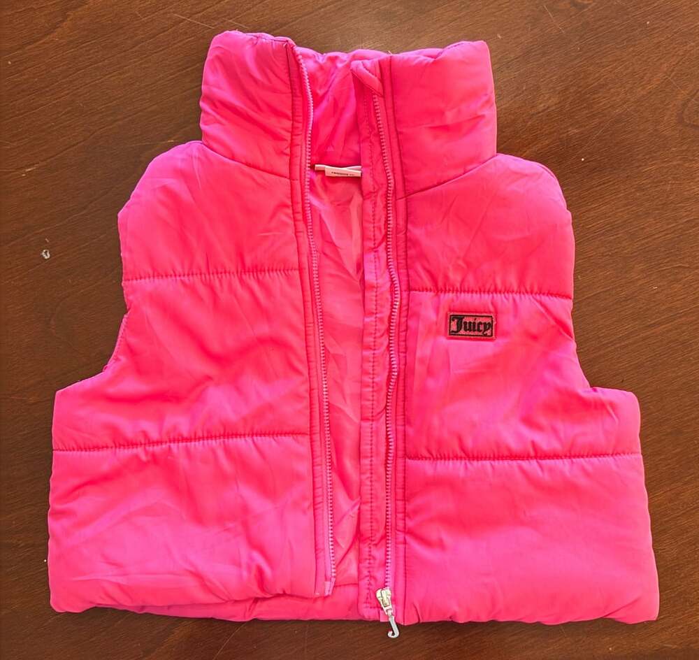 Juicy Couture Kids Puffer Vest Size 6 Pink